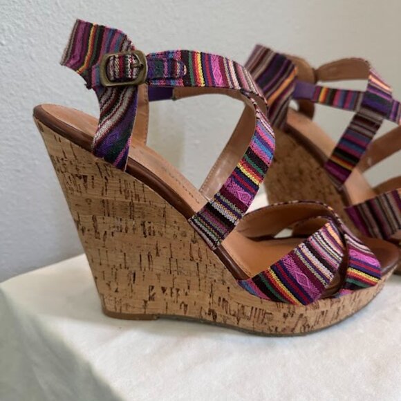 Chinese Laundry Wedge Colorful Heels - Picture 3 of 6